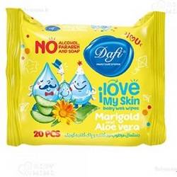 دستمال مرطوب کودک الوورا 20عددی دافی